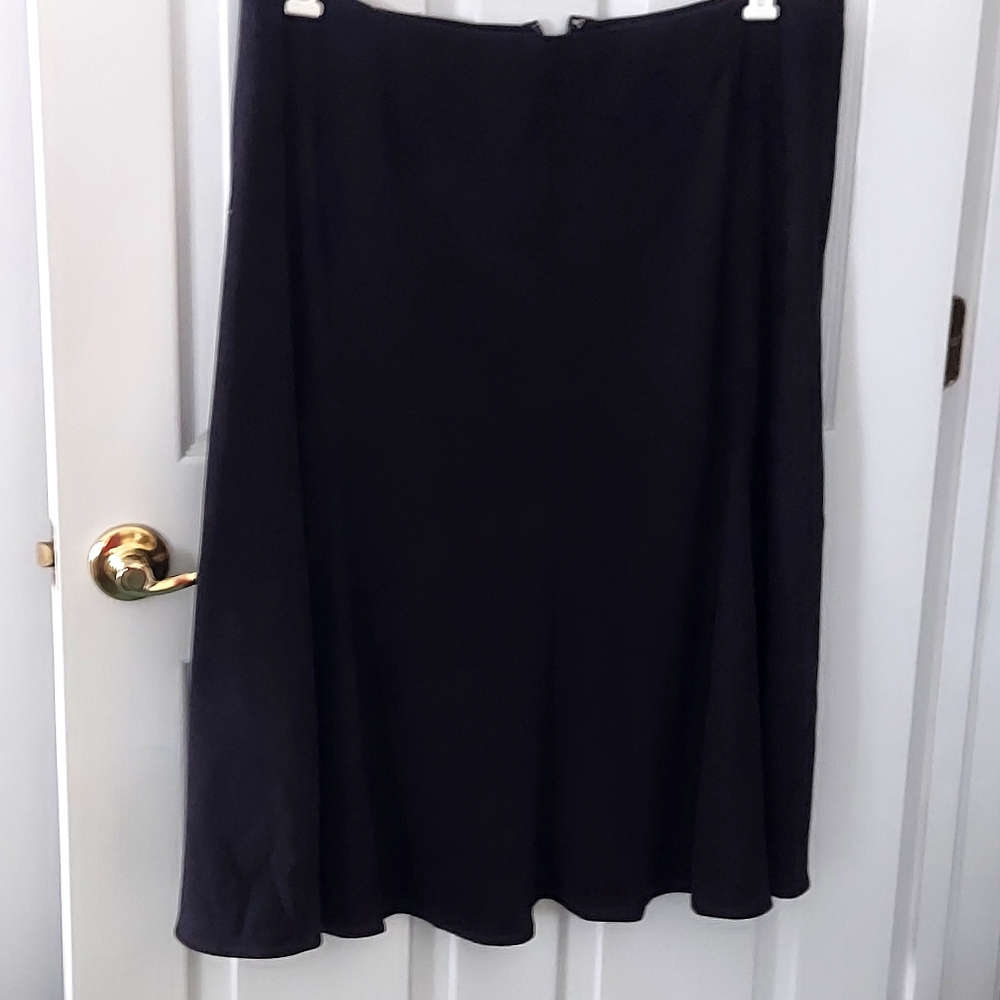 J M Collection Ebony Black Midi Skirt
